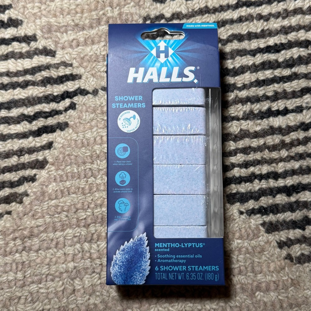 Halls‎ Mentho-Lyptus 6 Pack Shower Steamers Discontinued Size
